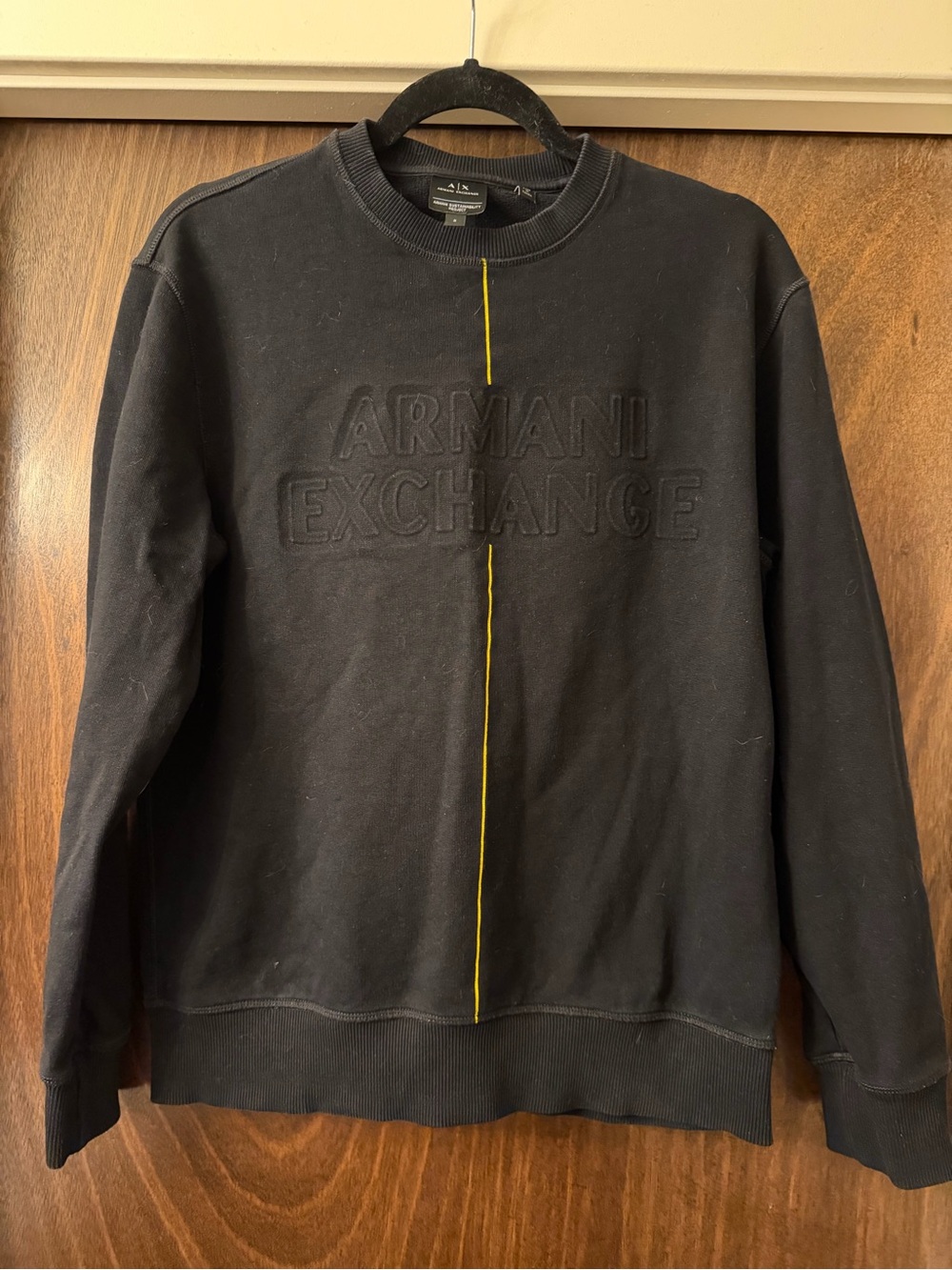 Armani Exchange Men’s Limited Edition Black Crewneck, Size Small